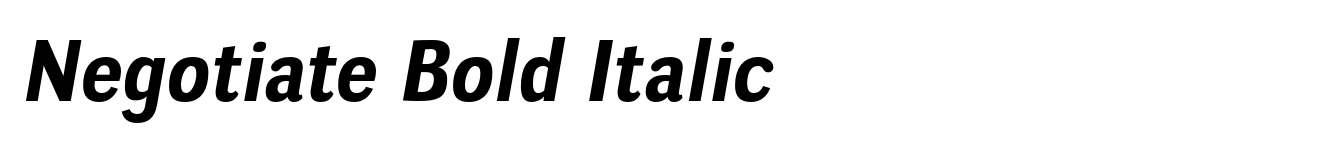 Negotiate Bold Italic